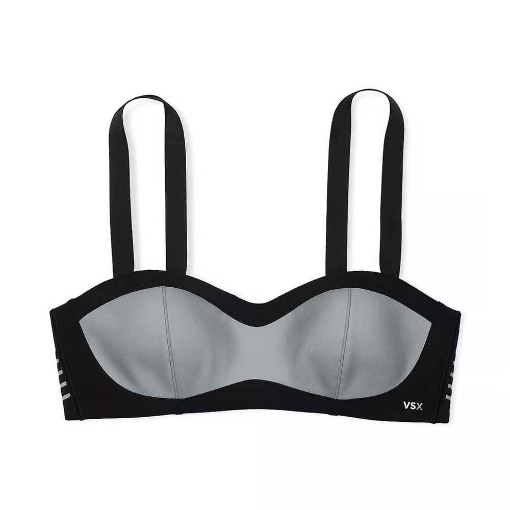 VSX Black and Gray reflective Sports Bra